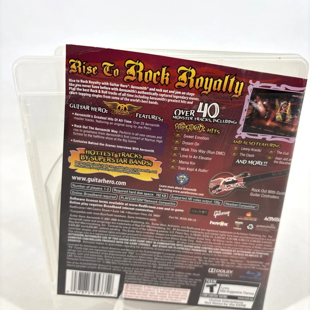 Guitar Hero Aerosmith‎ PS3 Playstation 3 Video Game Fun Music